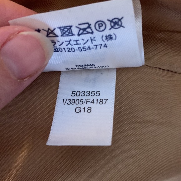 Lands end wool tan camel midi dress coat overcoat plus size 20w church neutral - Picture 10 of 11